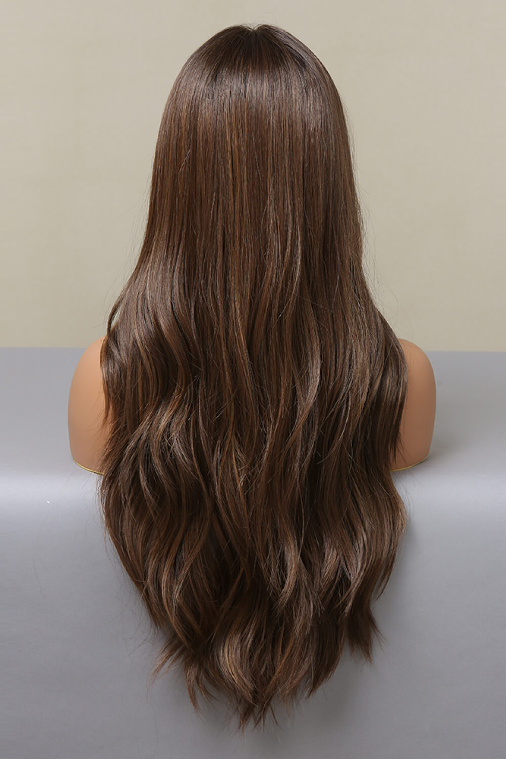 Peluca larga lacia color Golden brown