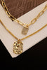 Collar doble con colgante chapado en oro de 18 quilates Never Out Of Reach