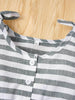 Striped Sleeveless Drawstring Romper