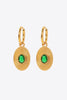 Stainless Steel Oval Dangle Earrings