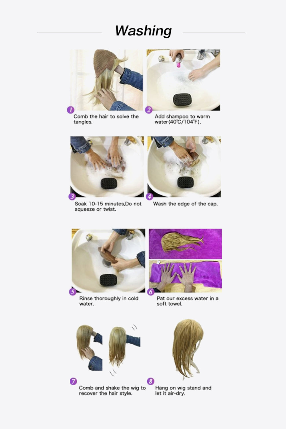 Peluca rubia con ondas