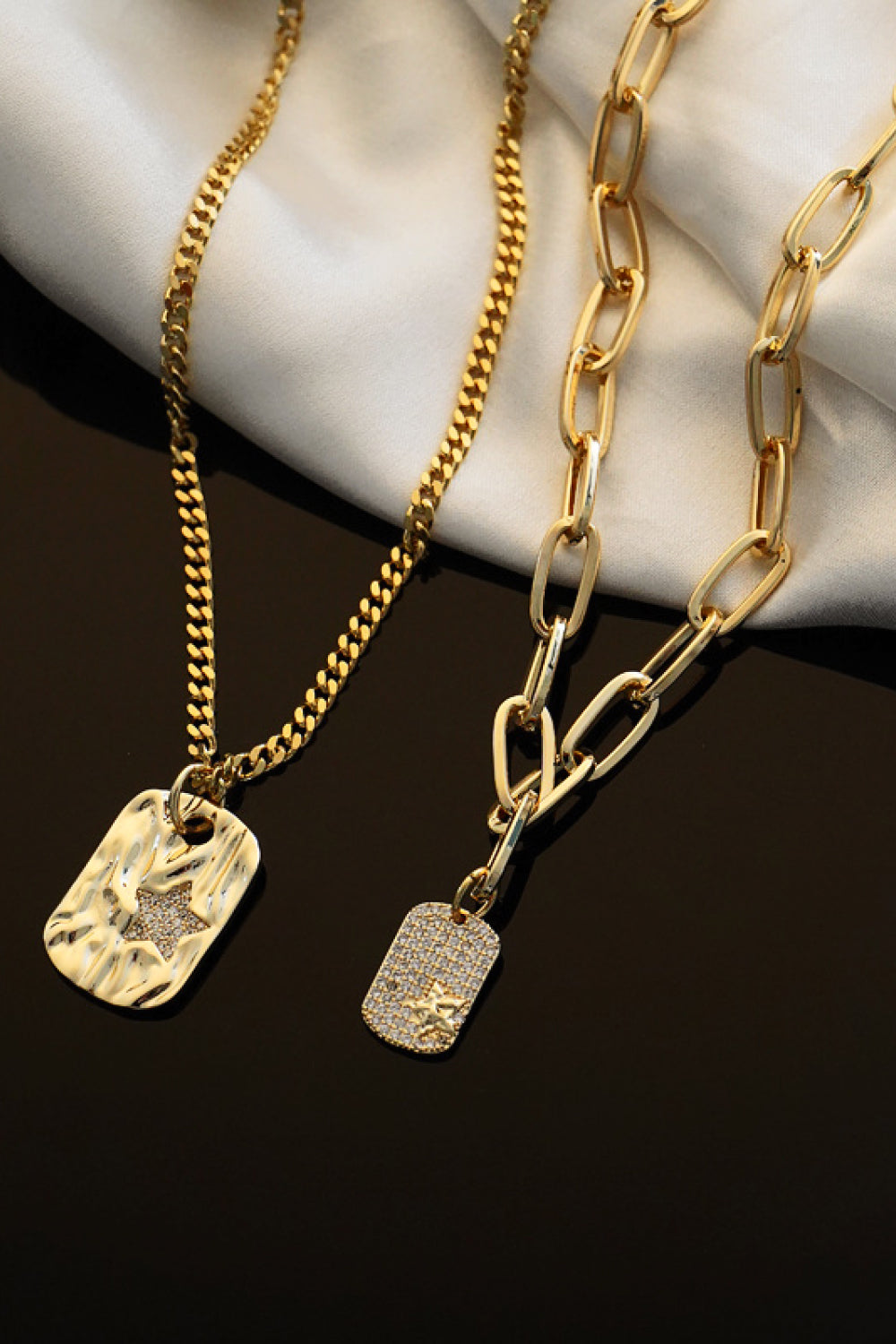 Collar doble con colgante chapado en oro de 18 quilates Never Out Of Reach