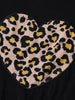 Leopard Heart Graphic Top and Pants Set