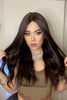 Peluca larga con ondas color brown ocuro